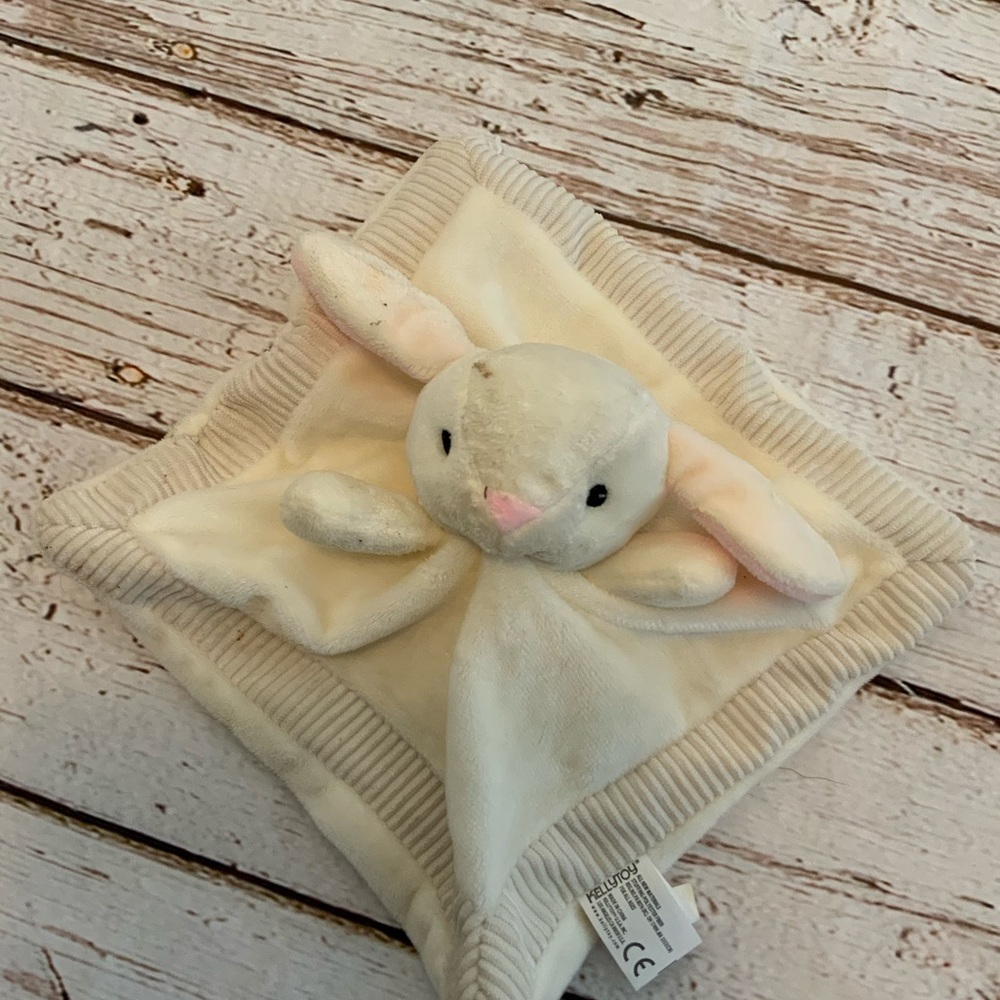 KellyToy Rabbit Bunny‎ Plush Security Blanket - Picture 3 of 3